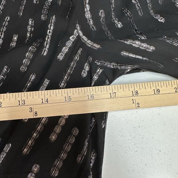 Express Dress Medium Black Silver Midi Cocktail Party Wedding Guest Elegant $118 - Picture 8 of 9